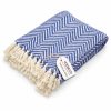 Handwoven Cotton Throw Blanket with Tassels